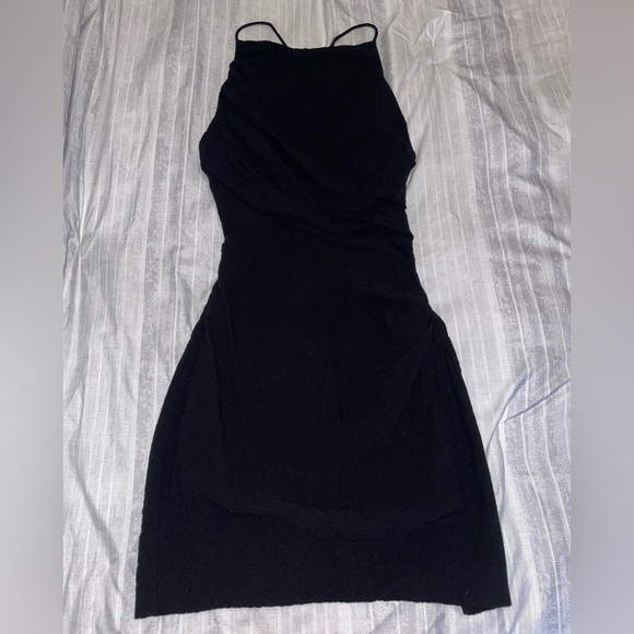 Zara Dresses Zara Black Linen Blend Dress Poshmark